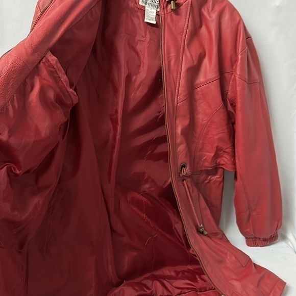 Women’s fashion elements red‎ leather hooded coat size small excellent condition - Picture 12 of 12